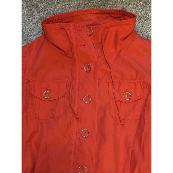 Chico's Jacket Ladies Medium Coral Adjustable Sleeve - Picture 2 of 8